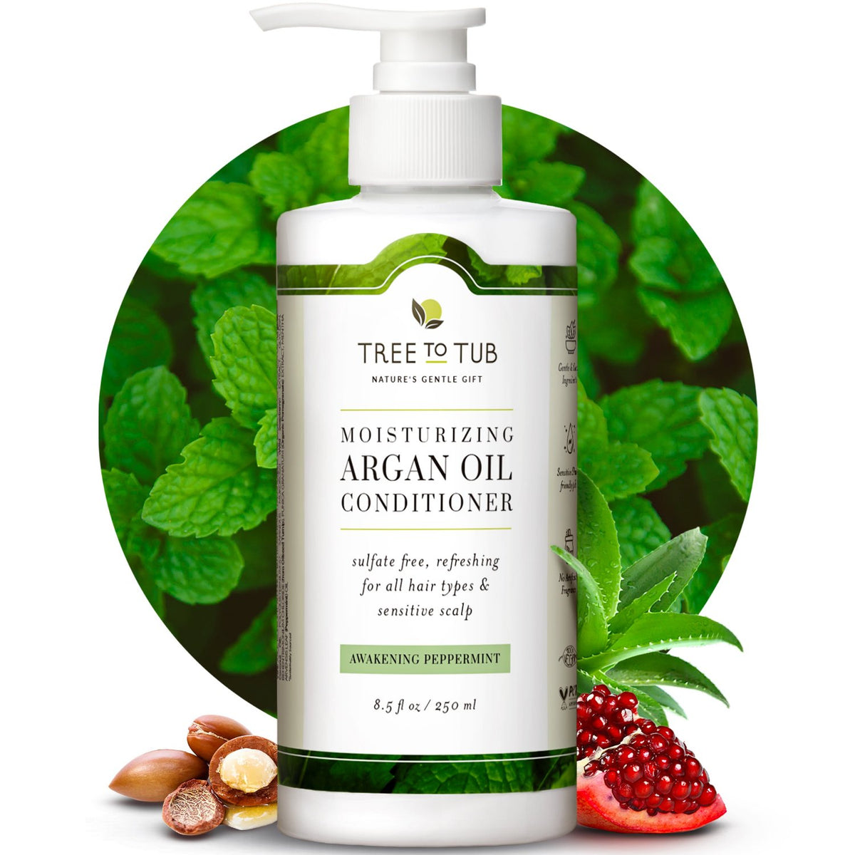 Peppermint Argan Oil Conditioner | Tree to Tub – Tree To Tub