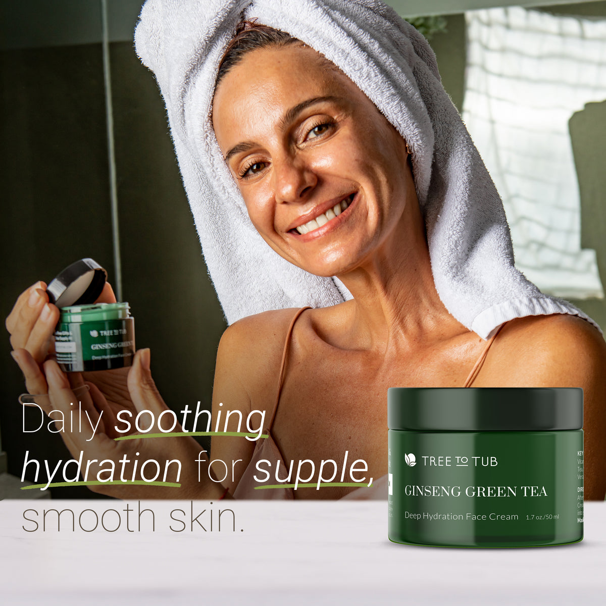 Ginseng Green Tea Mositurizer for Face | Tree to Tub – Tree To Tub