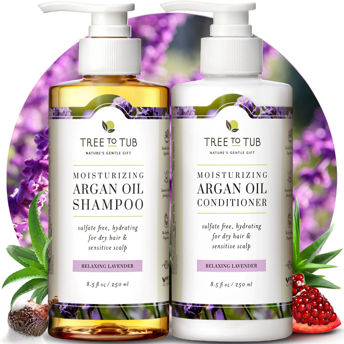 tea tree lavender shampoo and conditioner Lavender Shampoo and Conditioner for Sensitive Scalp – Tree To Tub