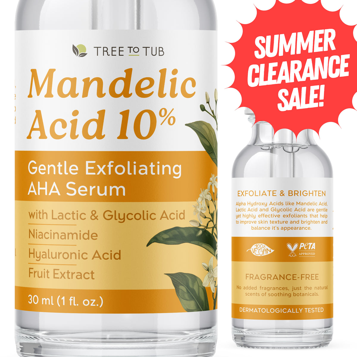 Mandelic Acid 10% Gentle Exfoliating AHA Serum – Tree To Tub