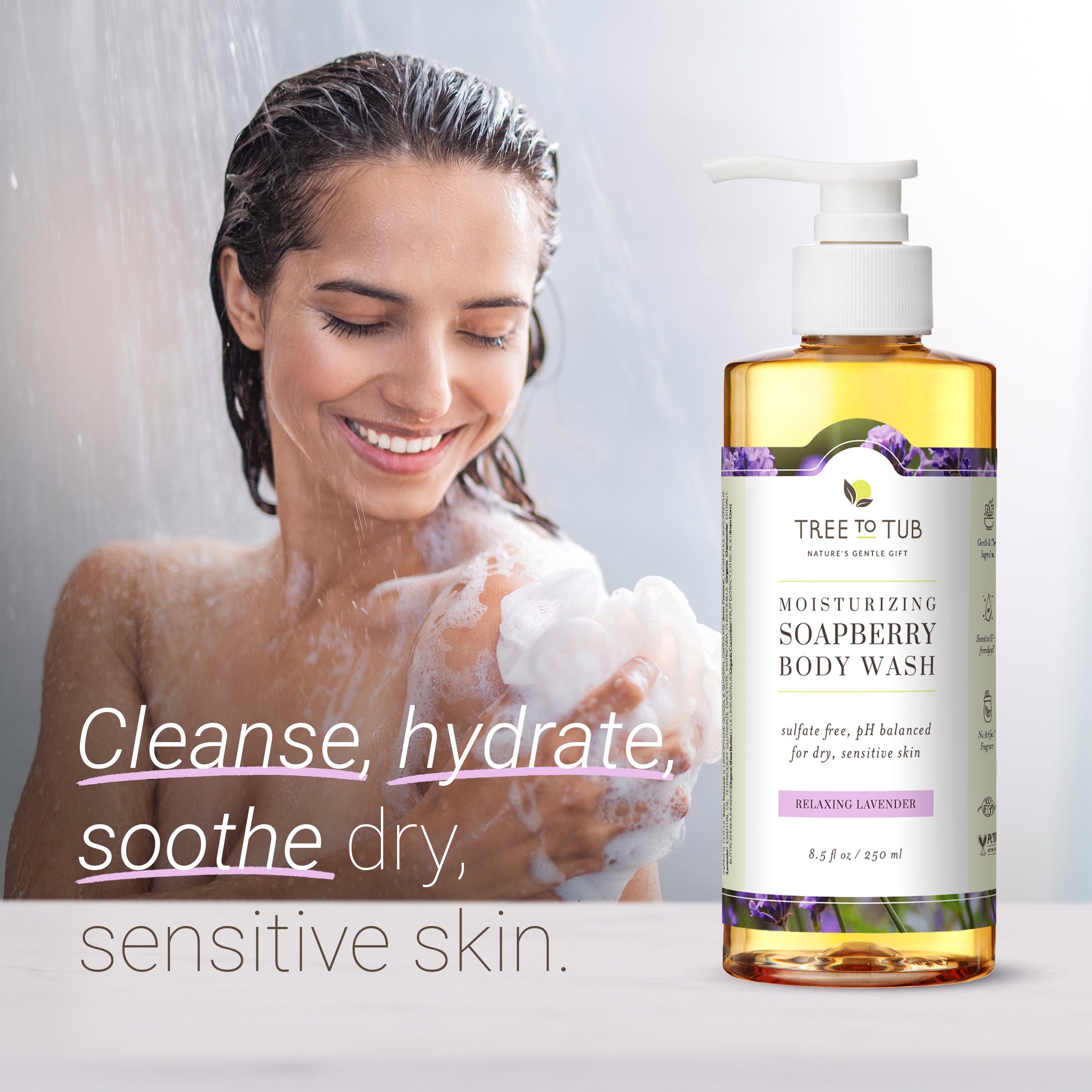 Lavender Body Wash for Sensitive Skin | Tree to Tub – Tree To Tub