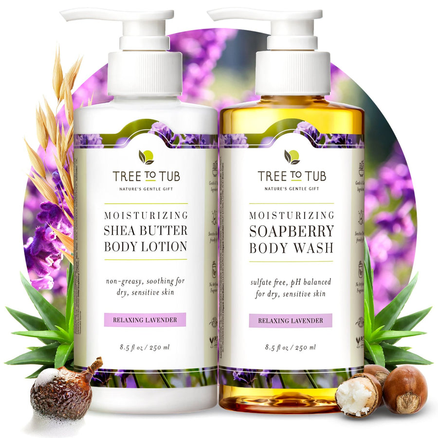 Hydrating Lavender Body Wash and Lotion Set