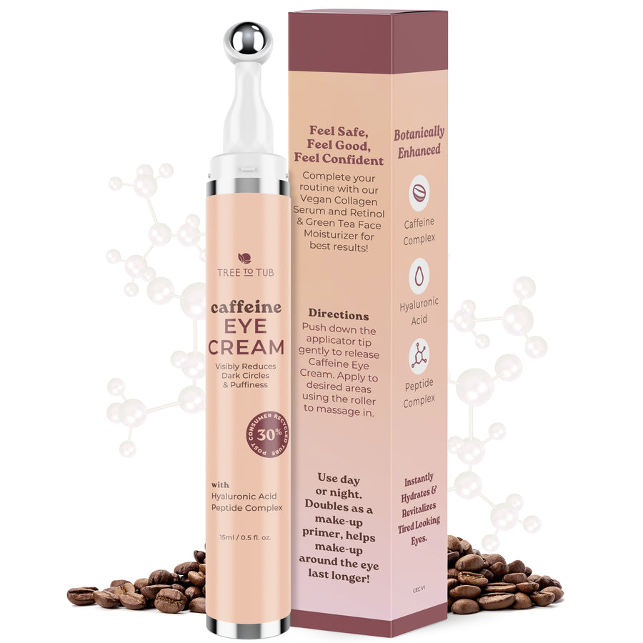 tobacco eye cream Collagen Brightening Gel Korean Vegan Under Eye Treatment for Dark Circles & Puffy Eyes Lightweight, Hydrating Formula with Niacinamide & Lavender Brightens Fine Lines, 1oz Caffeine Eye Cream Tree