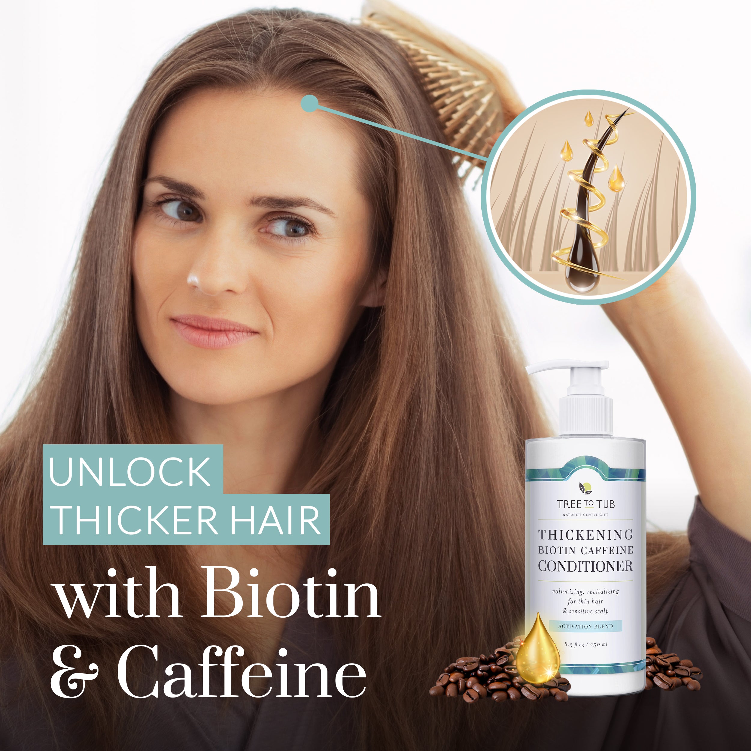 Thickening Biotin Caffeine Conditioner – Tree To Tub