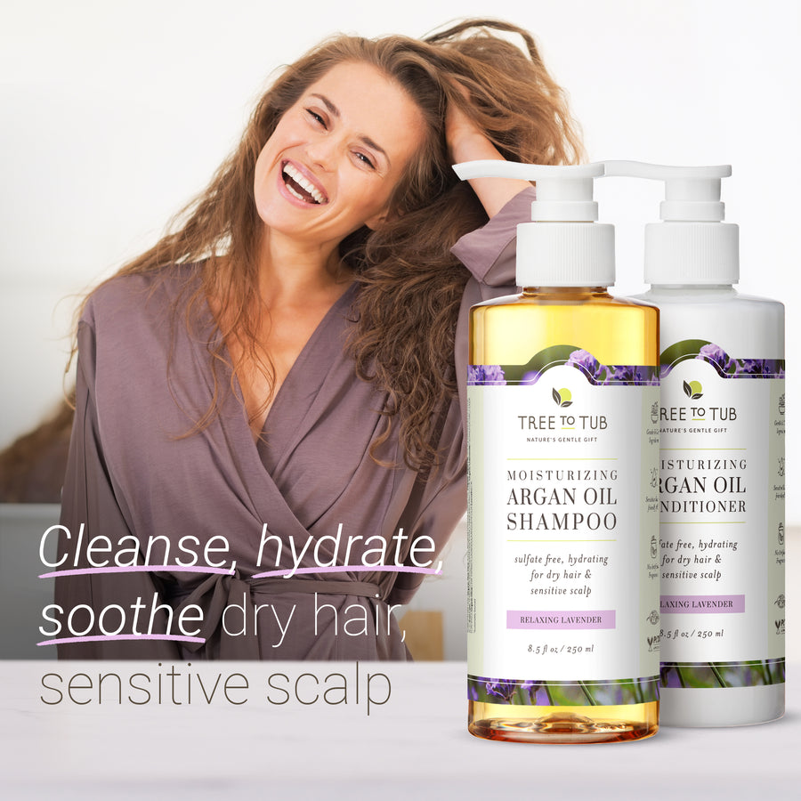 hair food tea tree & lavender purifying shampoo Lavender Shampoo and Conditioner for Sensitive Scalp – Tree To Tub