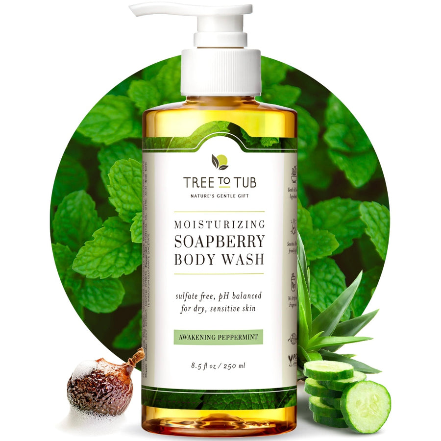 Refreshing Peppermint Body Wash for Sensitive Skin