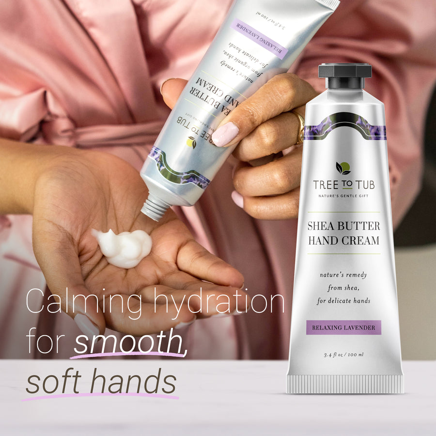 Non-Greasy Lavender Hand Cream with Shea & Cocoa Butter