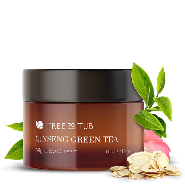 1.7 fl oz tub of ginseng & green tea anti-aging retinol eye cream. Made with Vitamin A, B, E and loaded with soothing botanicals.