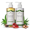 Peppermint shampoo and conditioner for sensitive scalp set. Made with soapberry, argan oil & other soothing botanicals.