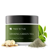 Tree To Tub Ginseng Green Tea Clay Mask jar with ginseng, green tea leaves and clay powder